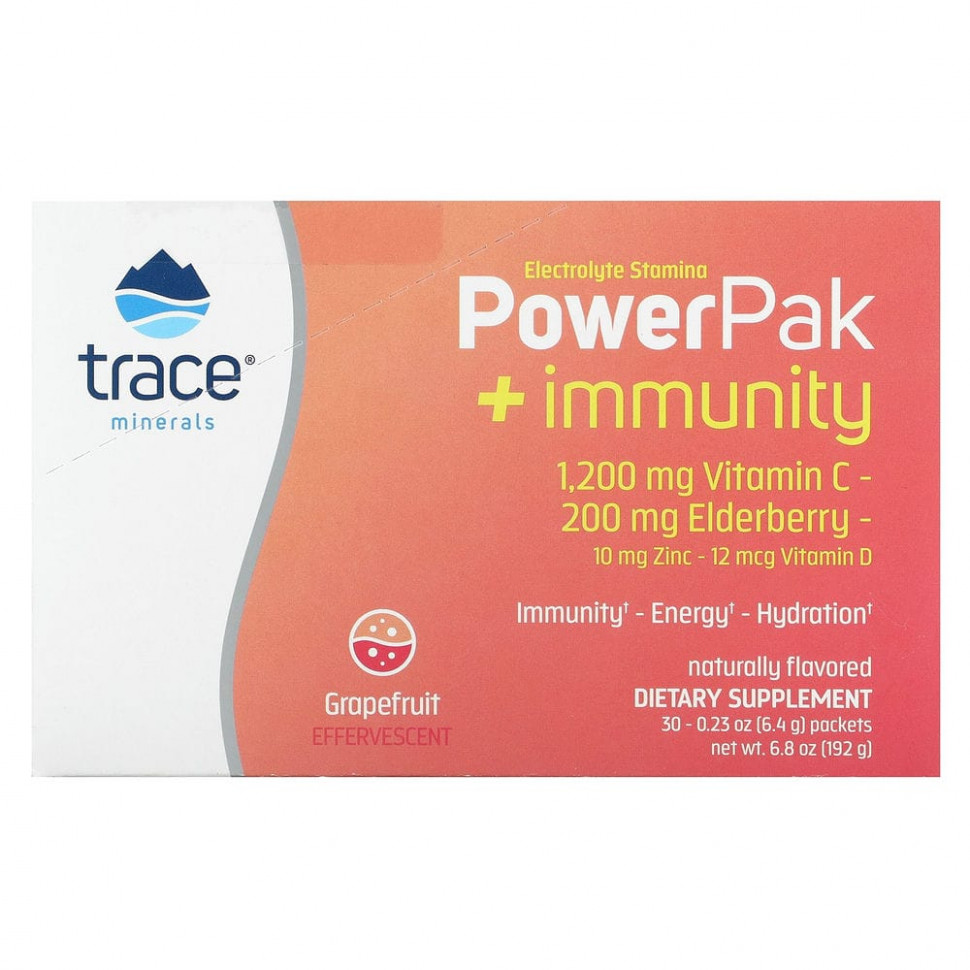 Trace Minerals , Electrolyte Stamina, PowerPak + Immunity, , 30   6,4  (0,23 )    , -, 