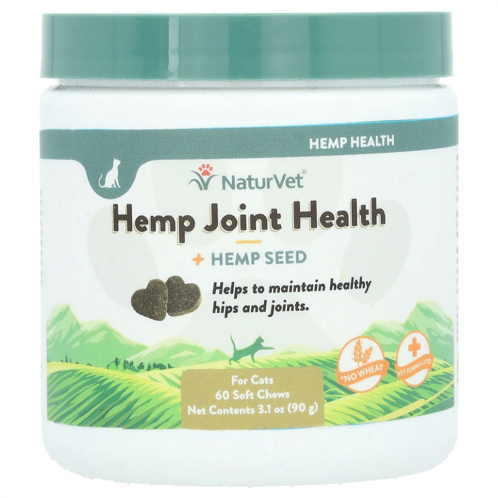  NaturVet, Hemp Joint Health Plus Hemp Seed,  , 60  , 90  (3 )  Iherb ()