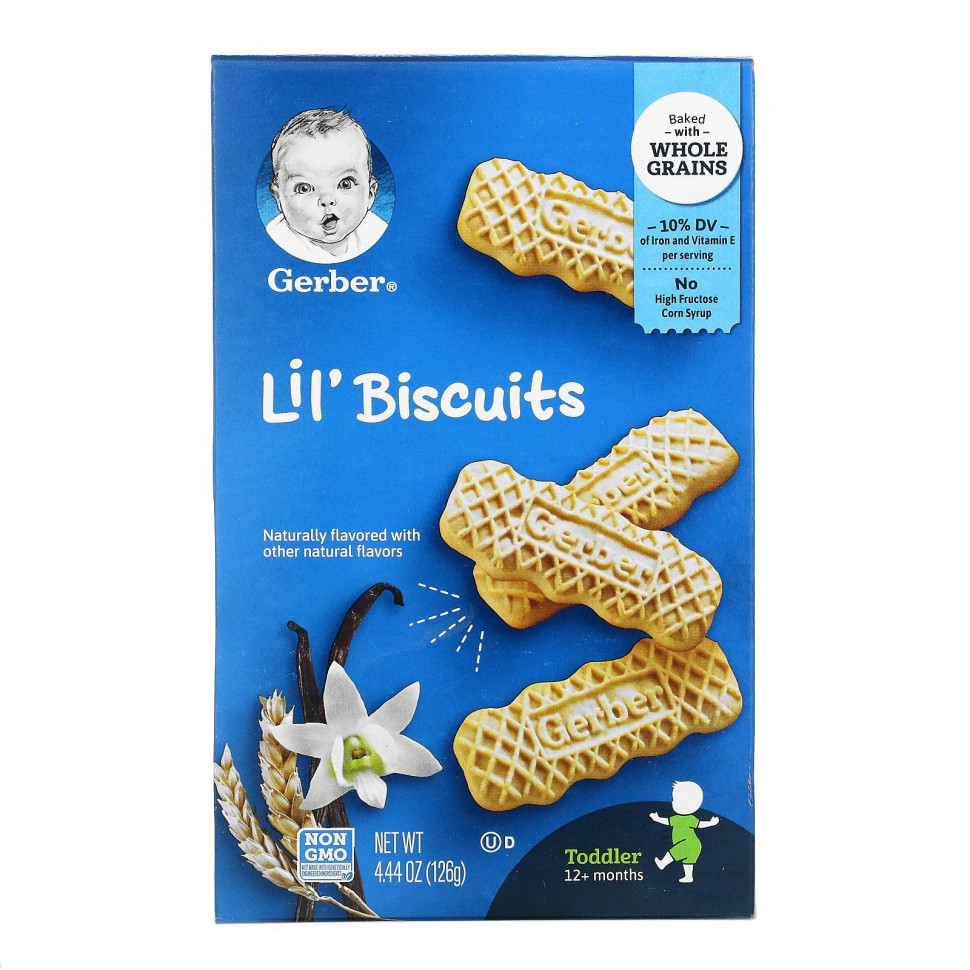 ���������� Gerber, Lil 'Biscuits, ��� ����� �� 12 �������, 126 � (4,44 �����)  Iherb (������)