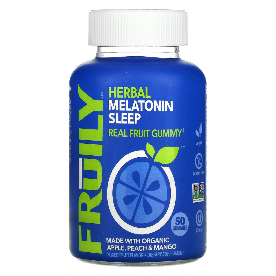 Fruily, Herbal Melatonin Sleep, Mixed Fruit , 50 Gummies    , -, 