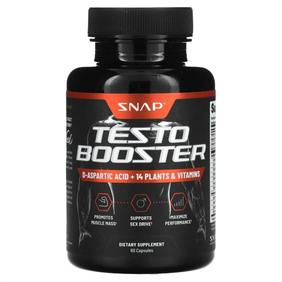 Snap Supplements, Testo Booster, 60     , -, 