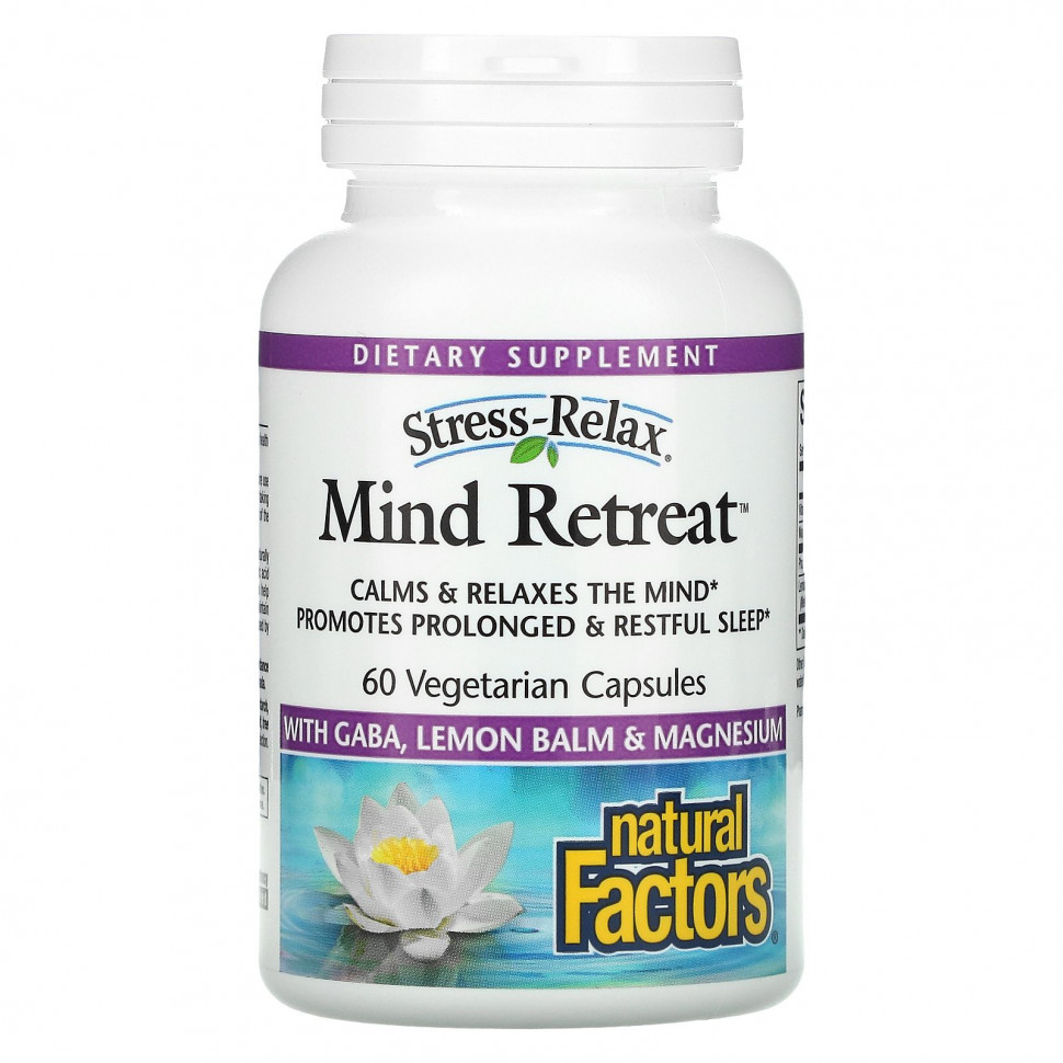 Natural Factors, Stress-Relax, Mind Retreat, 60      , -, 