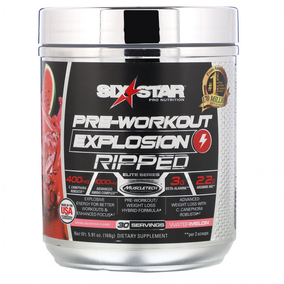 Six Star, Pre-Workout Explosion Ripped,   , 168  (5,91 )    , -, 