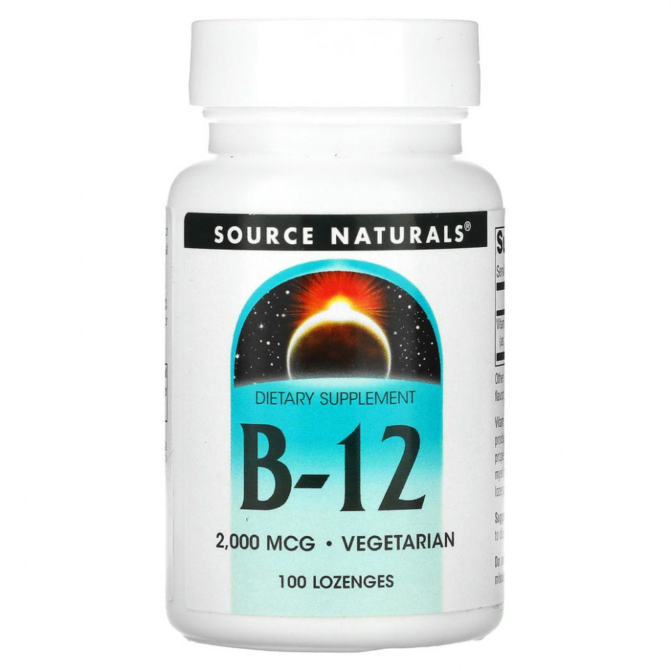 Source Naturals, B-12, 2000 , 100     , -, 