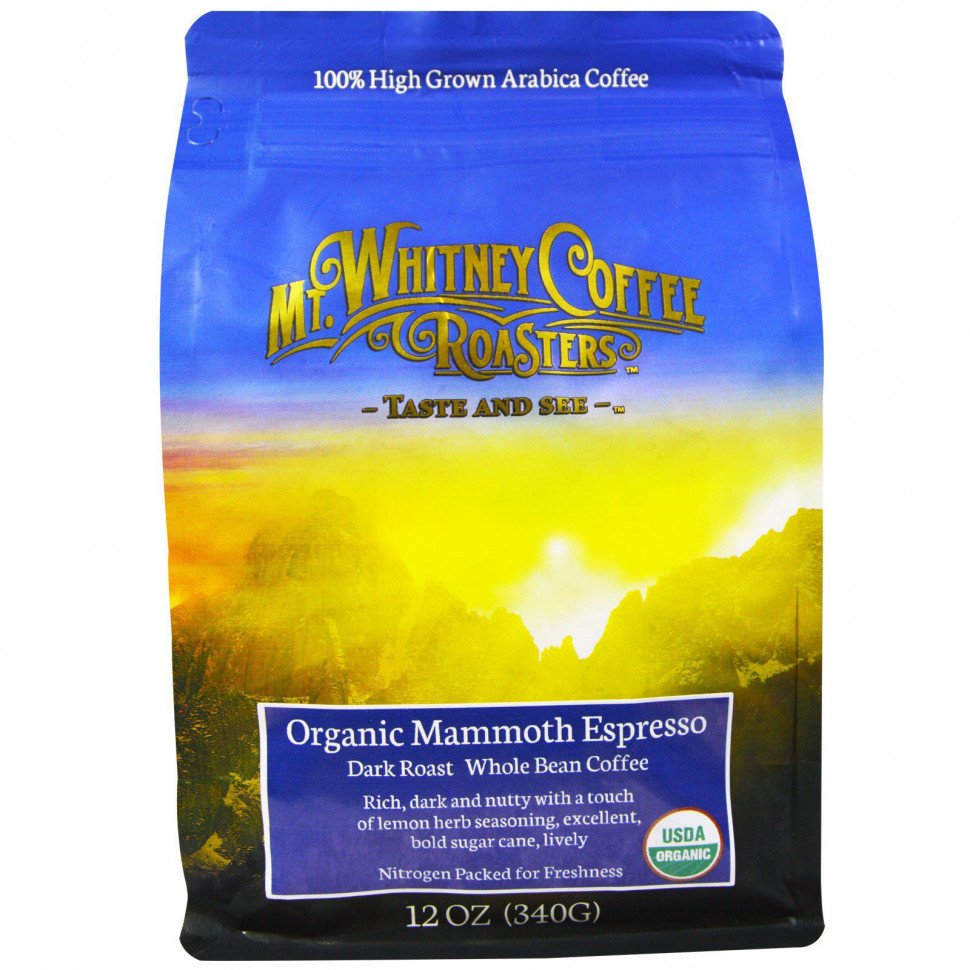 Mt. Whitney Coffee Roasters, Organic Mammoth Espresso,    ,  , 340  (12 )    , -, 