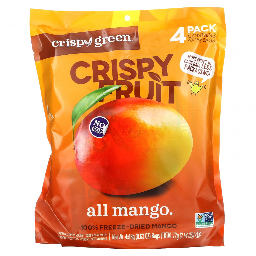 ���������� Crispy Green, Crispy Fruit, ��������� �����, 4 �������� �� 18 � (0,63 �����)  Iherb (������)