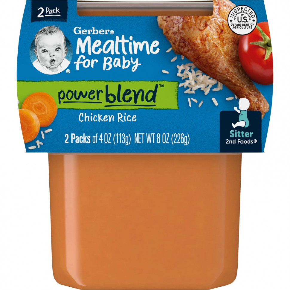 Gerber, Mealtime for Baby,  Power, 2nd Foods,   , 2   113  (4 )    , -, 