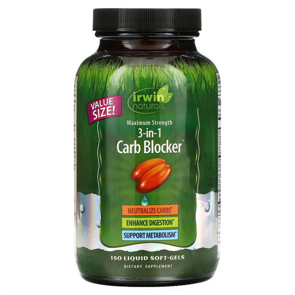 Irwin Naturals, 3-in-1 Carb Blocker,   3--1,  , 150      , -, 