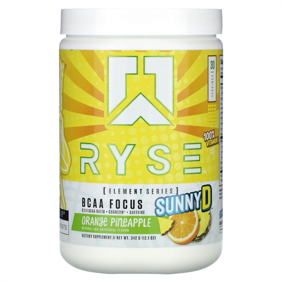 Ryse Supps, Element Series, BCAA Focus, Sunny D,  , 342  (12,1 )    , -, 