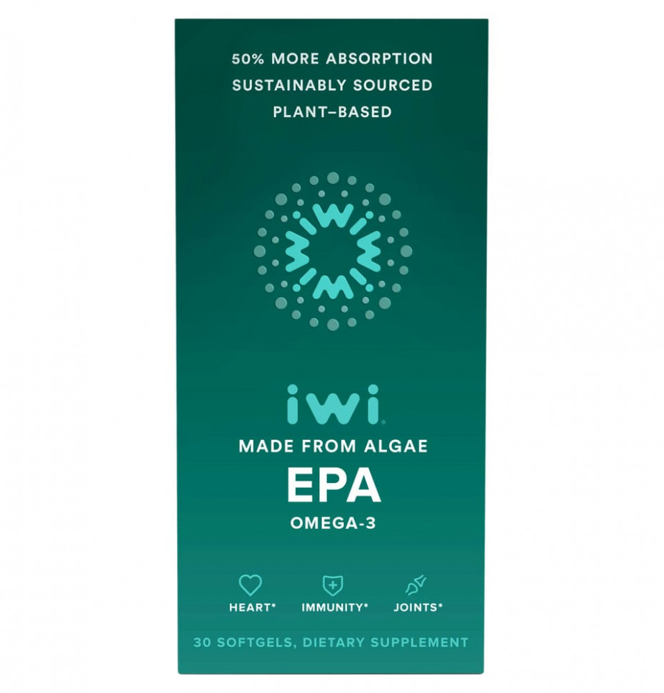  iWi, Omega-3 EPA, Algae-Based, 30 Softgels  Iherb ()