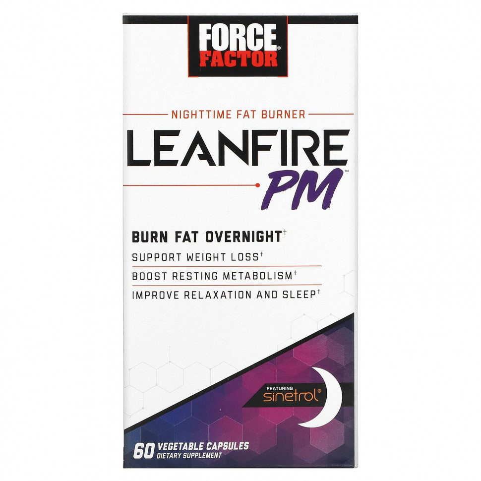 Force Factor, Nighttime Fat Burner, Leanfire PM, 60      , -, 