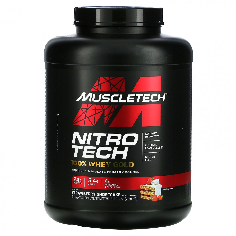 ���������� Muscletech, Nitro Tech, 100% Whey Gold, ���� ��������� ������� � ���������, 2,28 �� (5,03 �����)  Iherb (������)