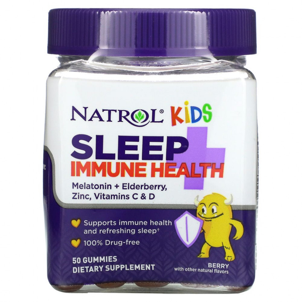 Natrol, Kids, Sleep + Immune Health, Berry, 50      , -, 