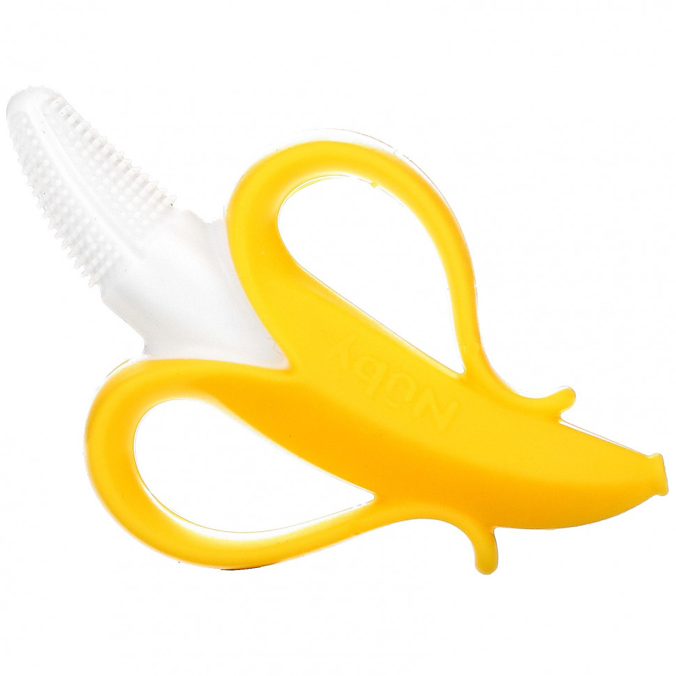 ���������� Nuby, Nananubs Banana Massaging Toothbrush, 3+M, 1 Brush  Iherb (������)