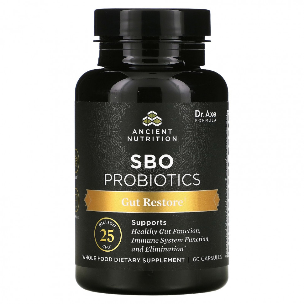 Dr. Axe / Ancient Nutrition, SBO Probiotics,    , 25  , 60     , -, 