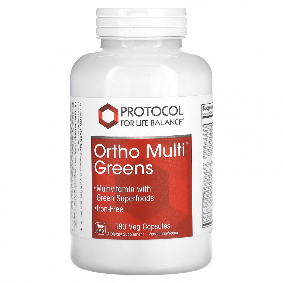 Protocol for Life Balance, Ortho Multi Greens, 180      , -, 