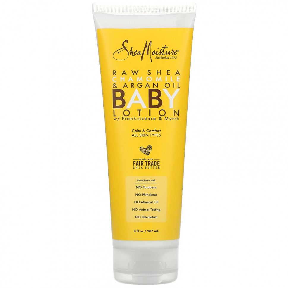 SheaMoisture, Raw Shea Chamomile & Argan Oil Baby Lotion, All Skin Types, 8 fl oz (237 ml)    , -, 