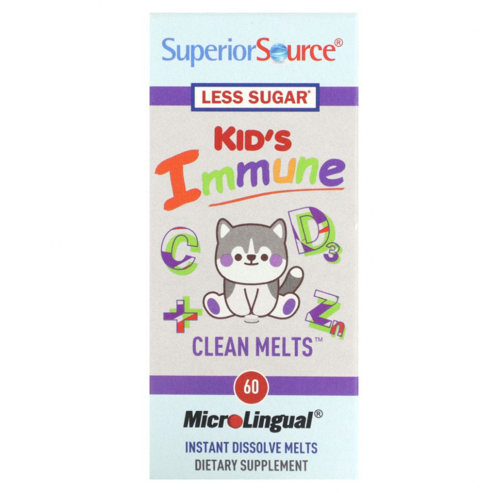 Superior Source, Kid's Immune, Clean Melts, 90 Instant Dissolve Melts    , -, 