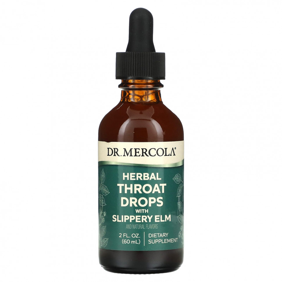 Dr. Mercola, Herbal Throat Drops with Slippery Elm, 2 fl oz (60 ml)    , -, 