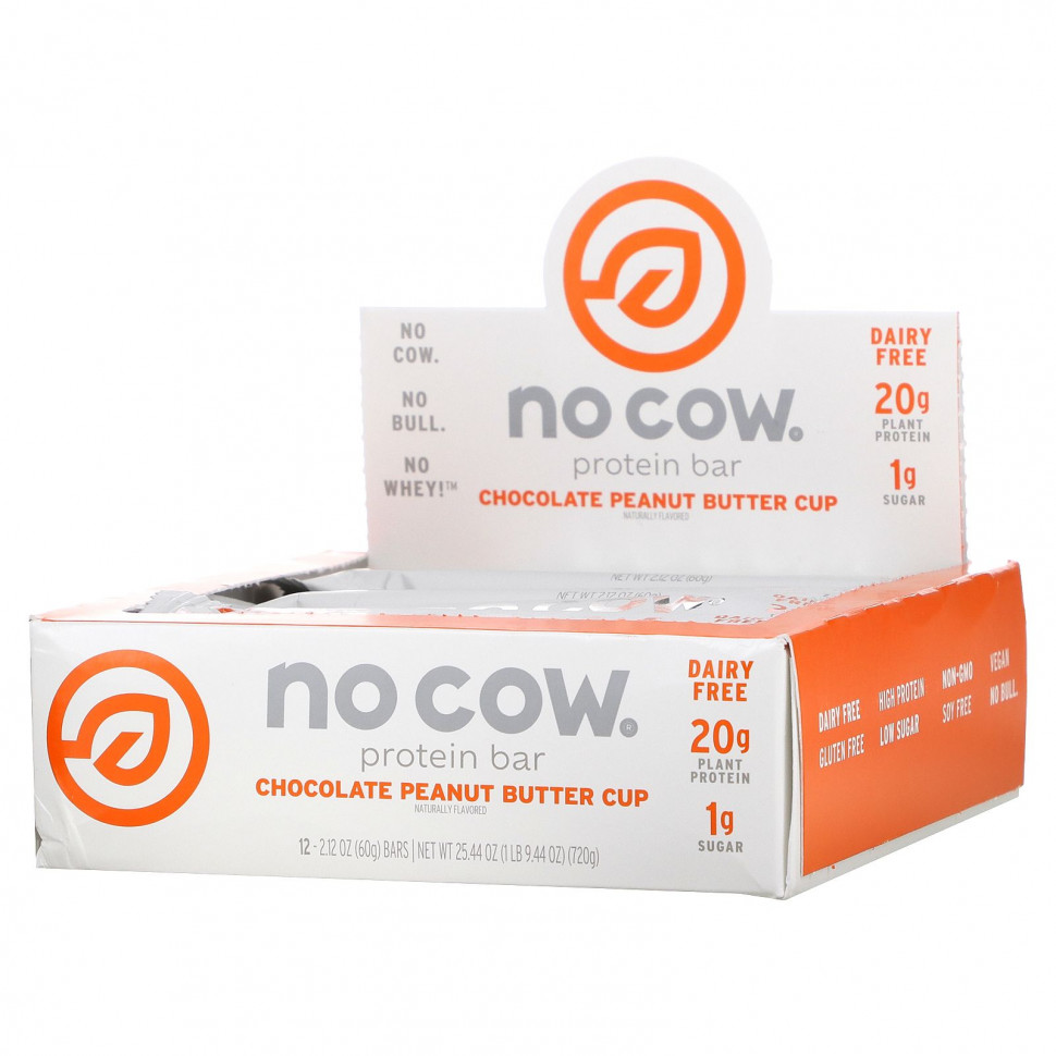 No Cow, Protein Bar,     , 12 , 60  (2,12 )     , -, 