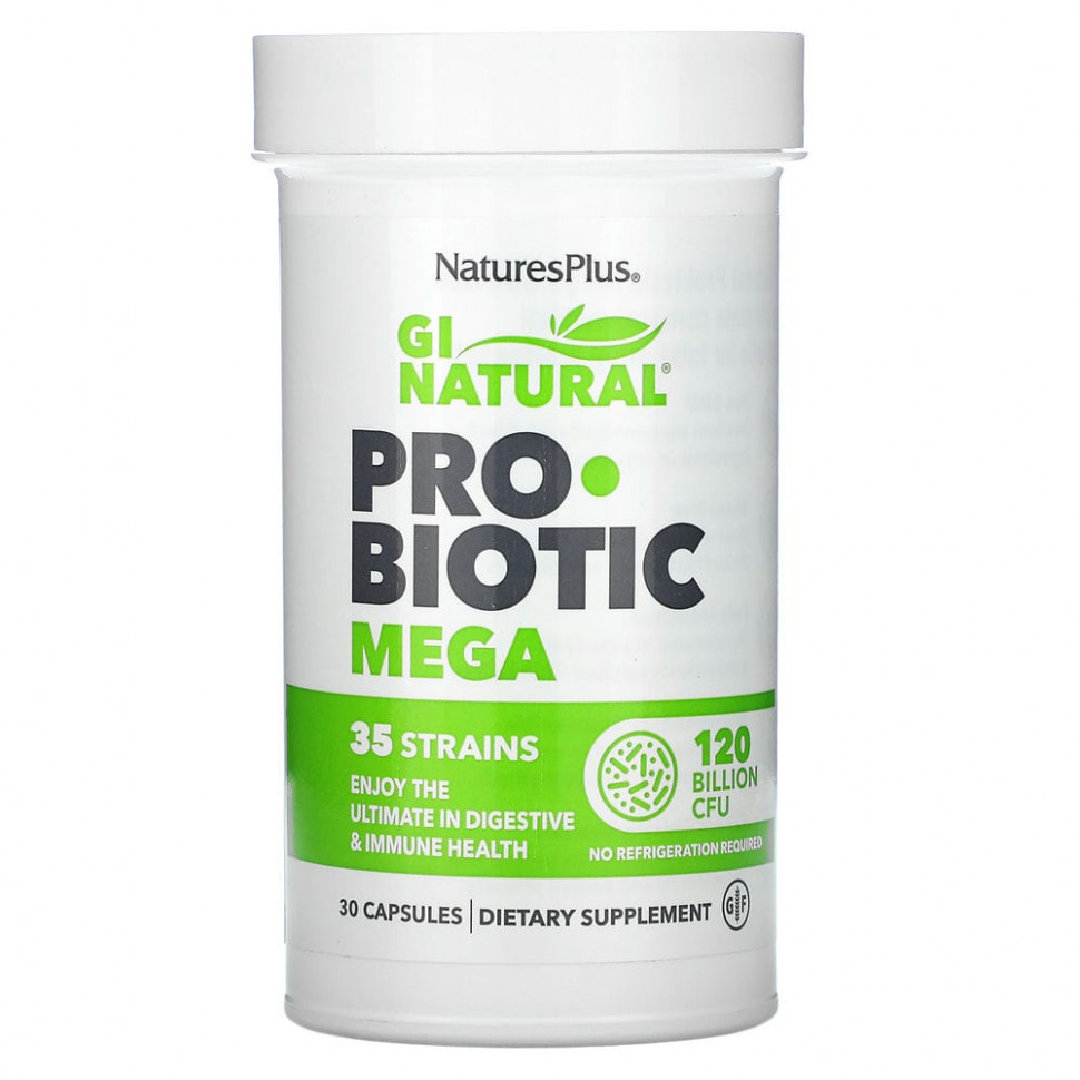 NaturesPlus, GI Natural Probiotic Mega, , 120  , 30     , -, 