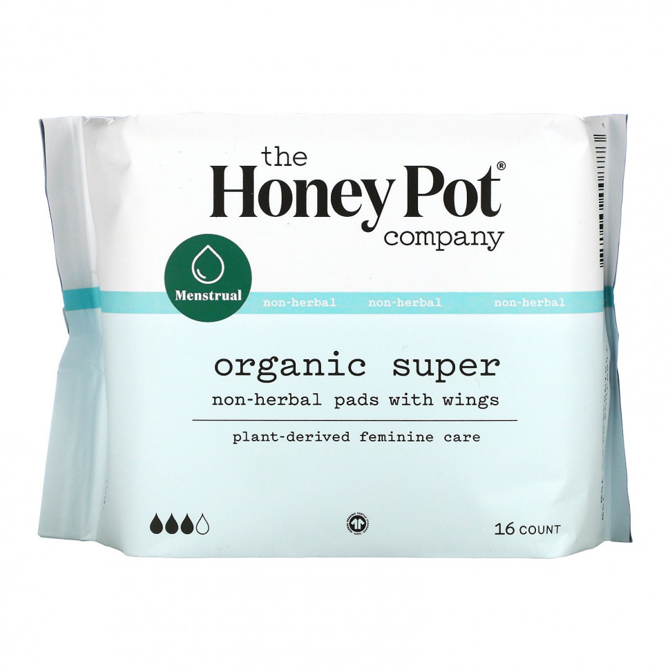 ���������� The Honey Pot Company, ��������� ��� ���� � ��������, Organic Super, 16 ��.  Iherb (������)