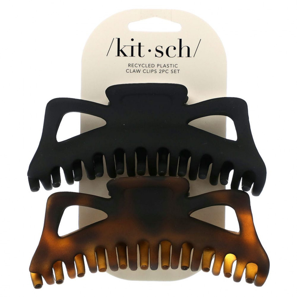 Kitsch,  Jumbo Classic Claw, Black & Tort, 2 .    , -, 