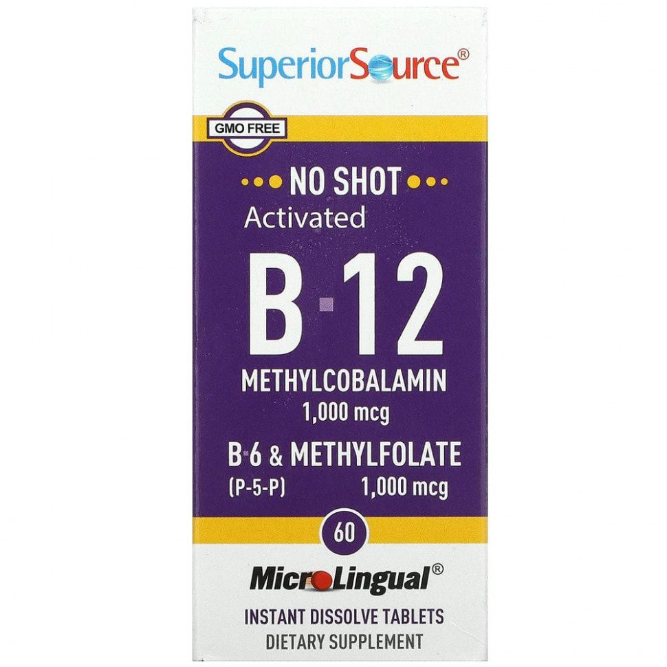 Superior Source,   B12 (),  B6 (P-5-P)  , 60   MicroLingual    , -, 