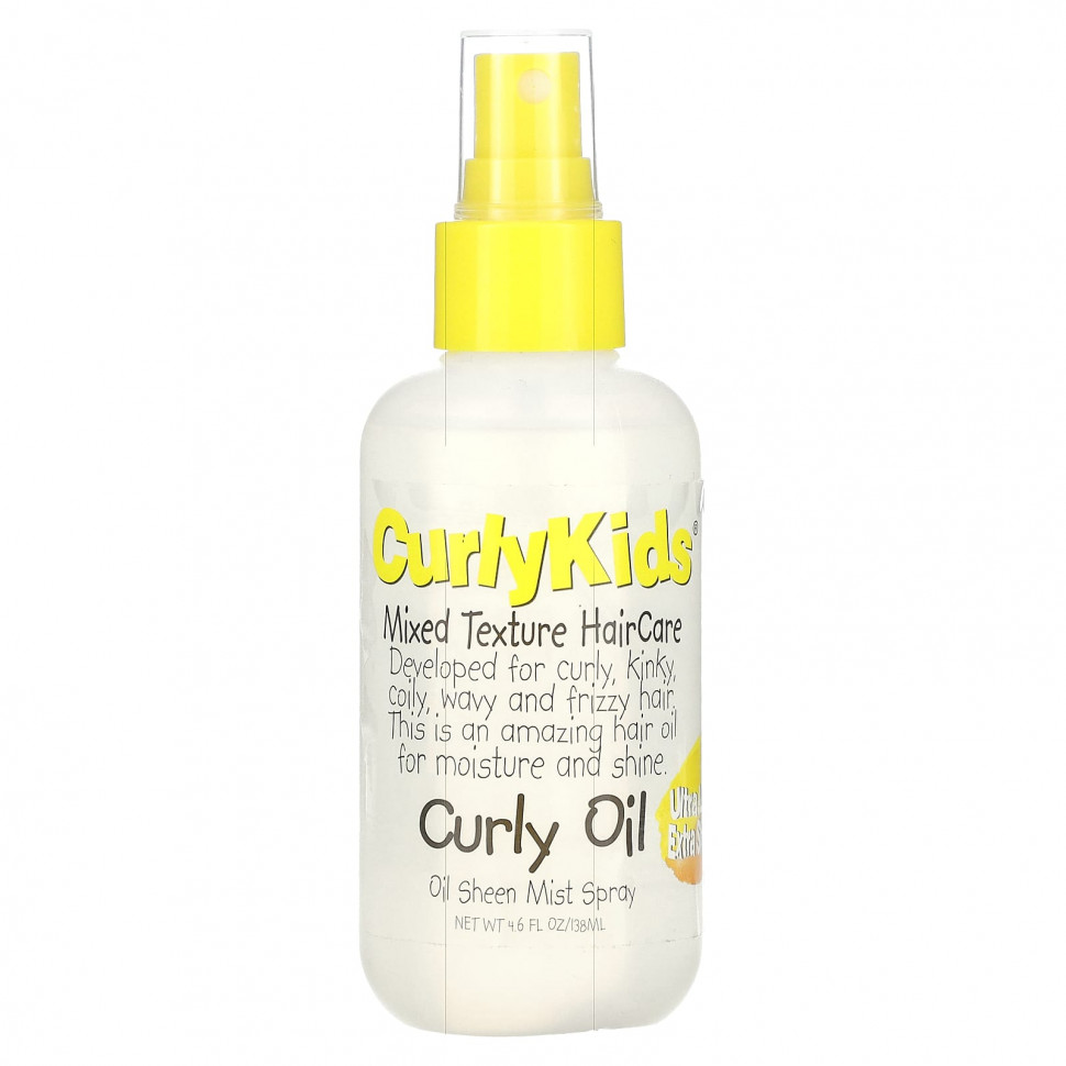 ���������� CurlyKids, Curly Oil Sheen Mist, �����, 138 �� (4,6 ����. �����)  Iherb (������)