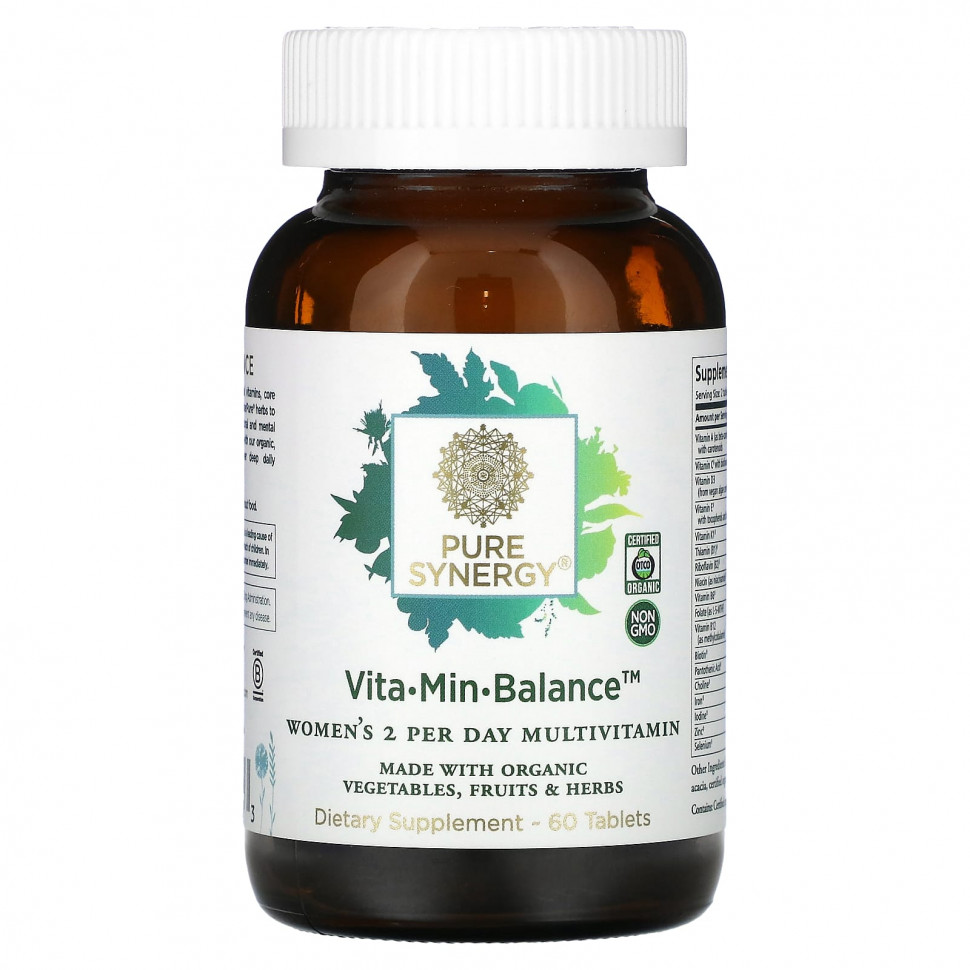 Pure Synergy, Vita-Min-Balance  , 60     , -, 