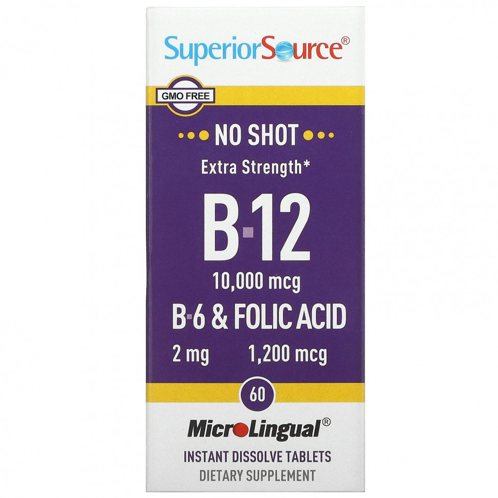 Superior Source,  B12, B6       , 60   MicroLingual    , -, 