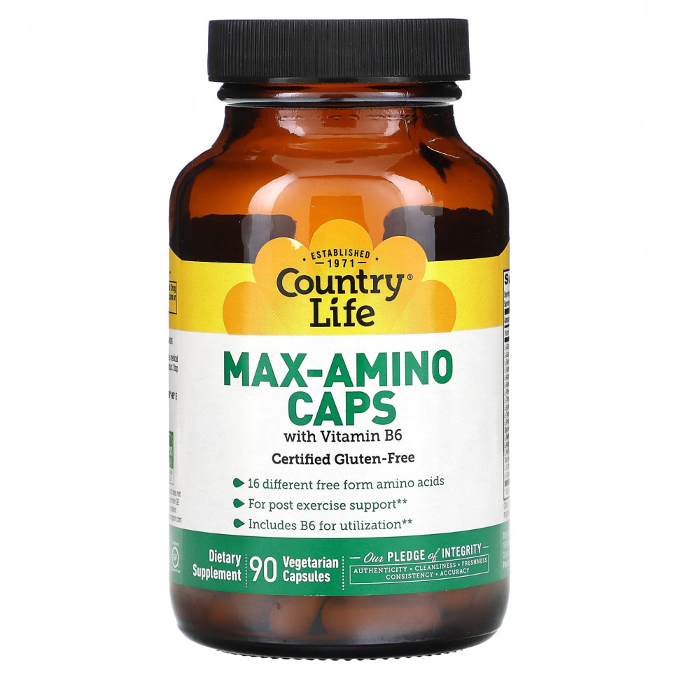 Country Life, Max-Amino Caps   B6, 180      , -, 