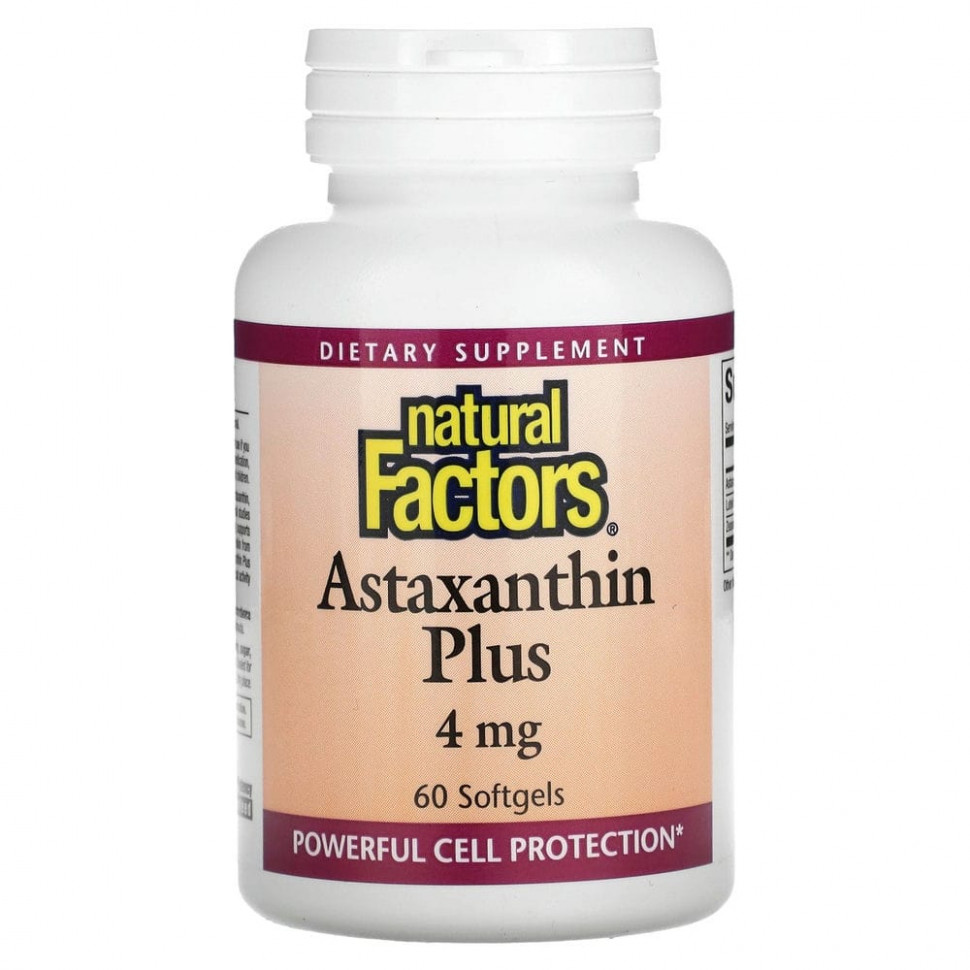 Natural Factors, Astaxanthin Plus, , 4 , 60     , -, 