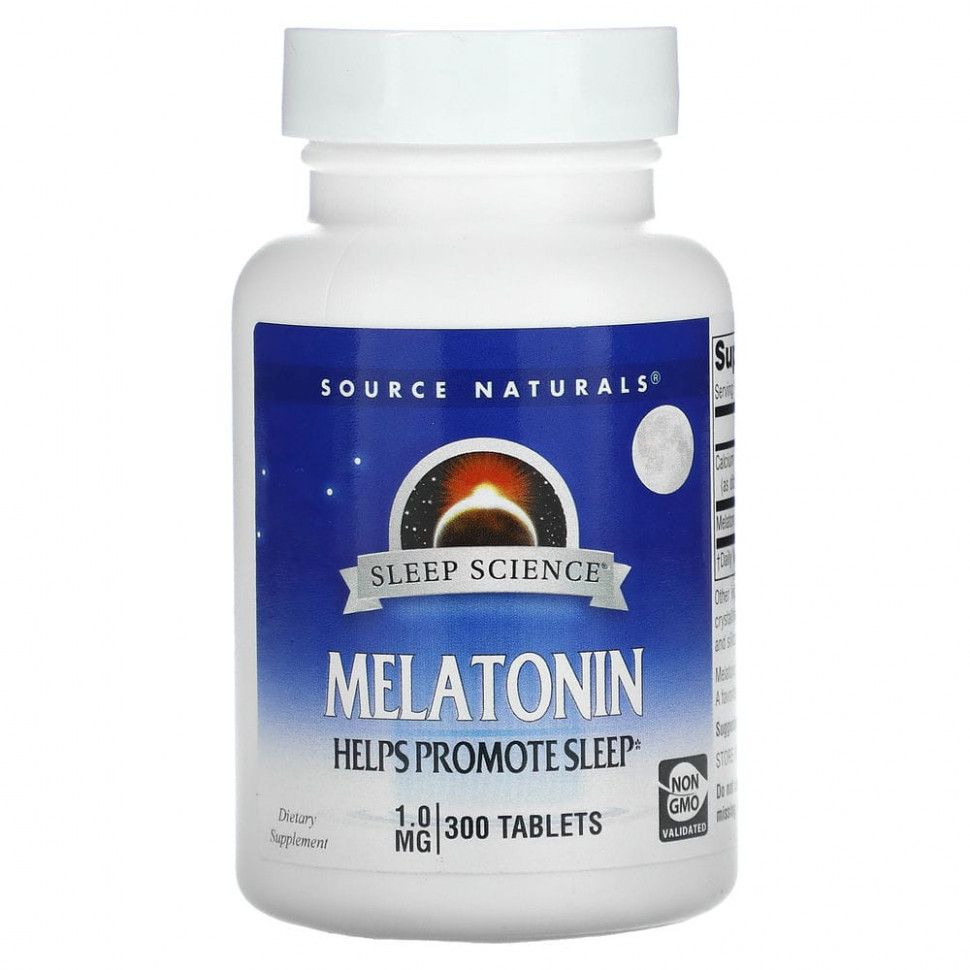 Source Naturals, Sleep Science, Melatonin, 1.0 mg, 300 Tablets    , -, 