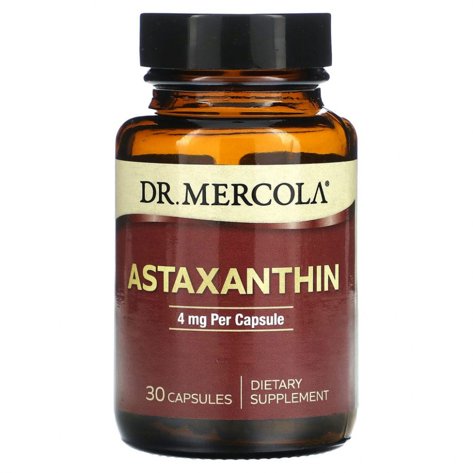 Dr. Mercola, Astaxanthin, 4 mg, 30 Capsules    , -, 