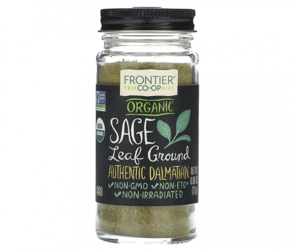 Frontier Co-op, Organic Sage Leaf Ground, 0.8 oz (22 g)    , -, 