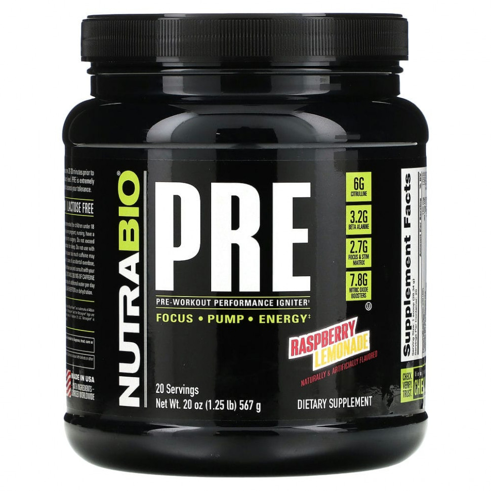 Nutrabio Labs, PRE-Workout Performance Igniter,  , 567  (1,25 )    , -, 