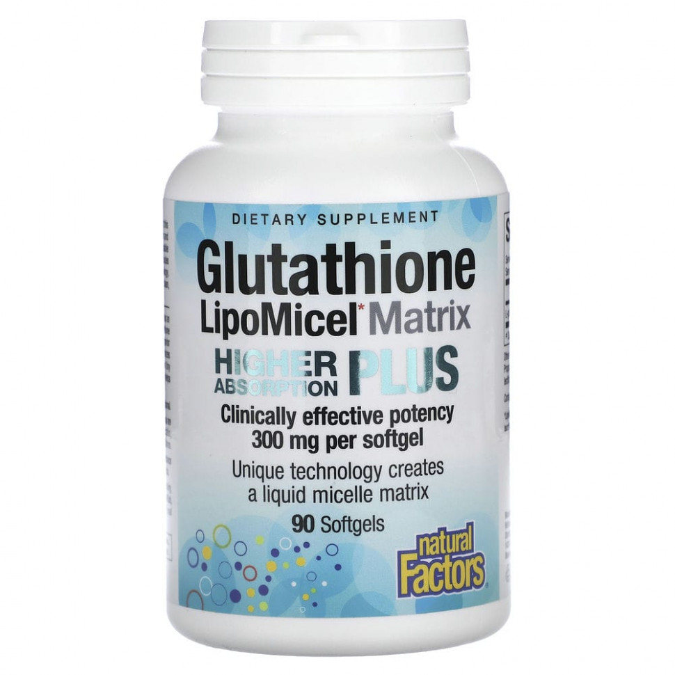 Natural Factors, Glutathione LipoMicel Matrix, 300 , 90      , -, 