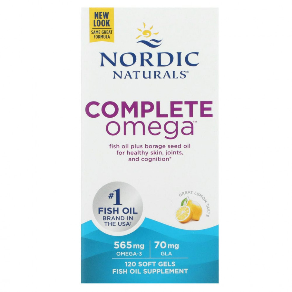 ���������� Nordic Naturals, Complete Omega, �� ������ ������, 282,5 ��, 120 ������  Iherb (������)