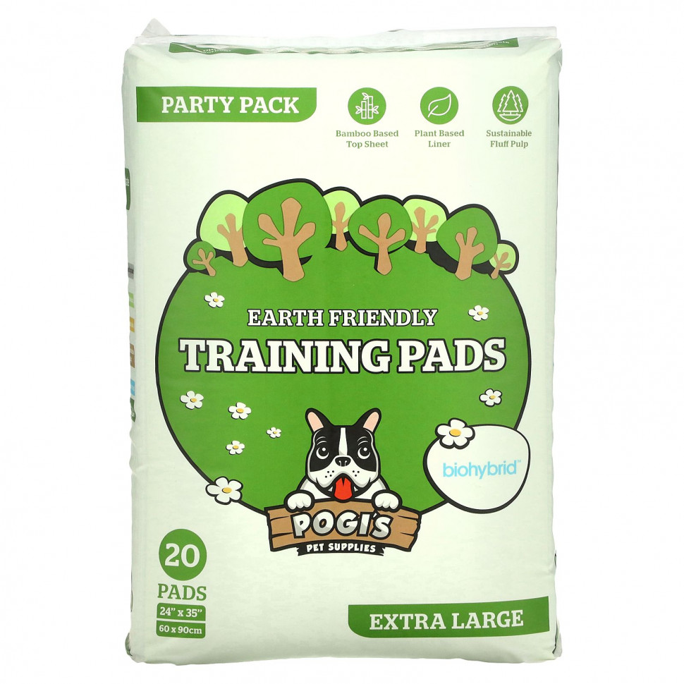 Pogi's Pet Supplies, Earth Friendly Training Pads,  , 20     , -, 