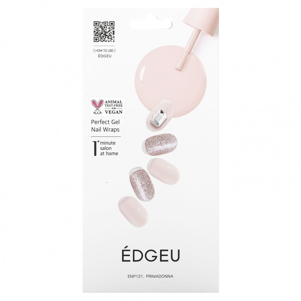 Edgeu, Perfect Gel Nail Wraps, ENP 121, Primadonna,   16     , -, 