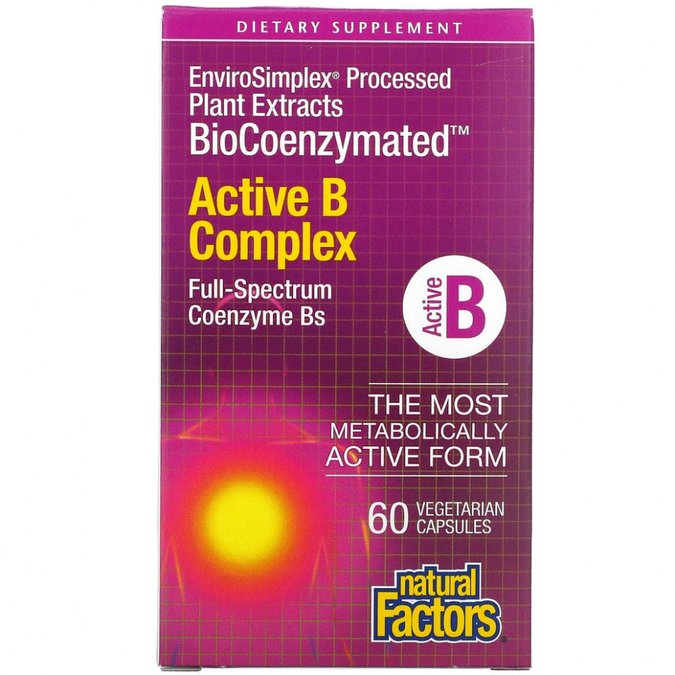 Natural Factors, BioCoenzymated,    B, 60      , -, 