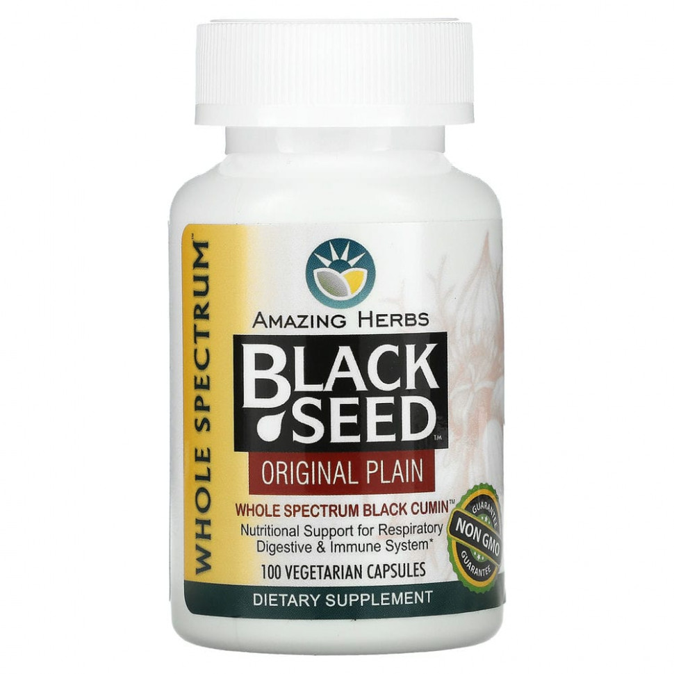 Amazing Herbs, Black Seed, Original Plain, 100      , -, 