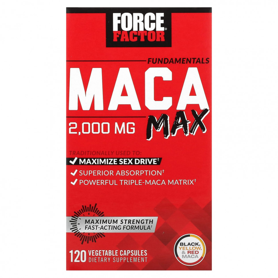 Force Factor, Fundamentals, Maca Max, 500 , 120      , -, 
