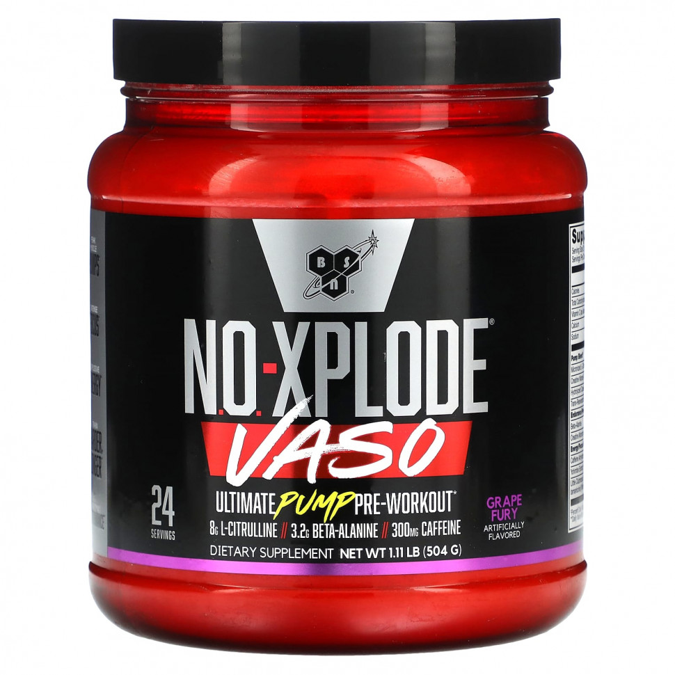 BSN, No-Xplode VASO, Ultimate Pump  , Grape Fury, 504  (1,11 )    , -, 