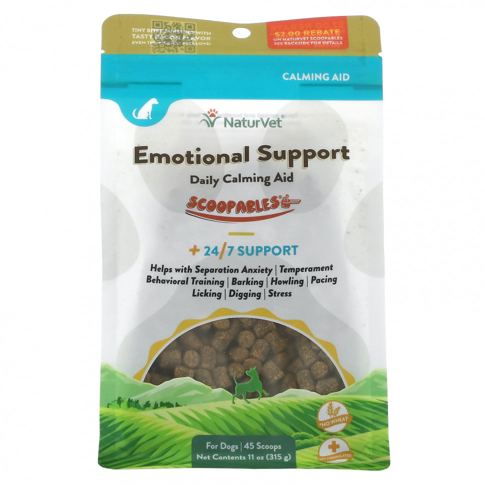  NaturVet, Scoopables Emotional Support,     , , 45  , 315  (11 )  Iherb ()