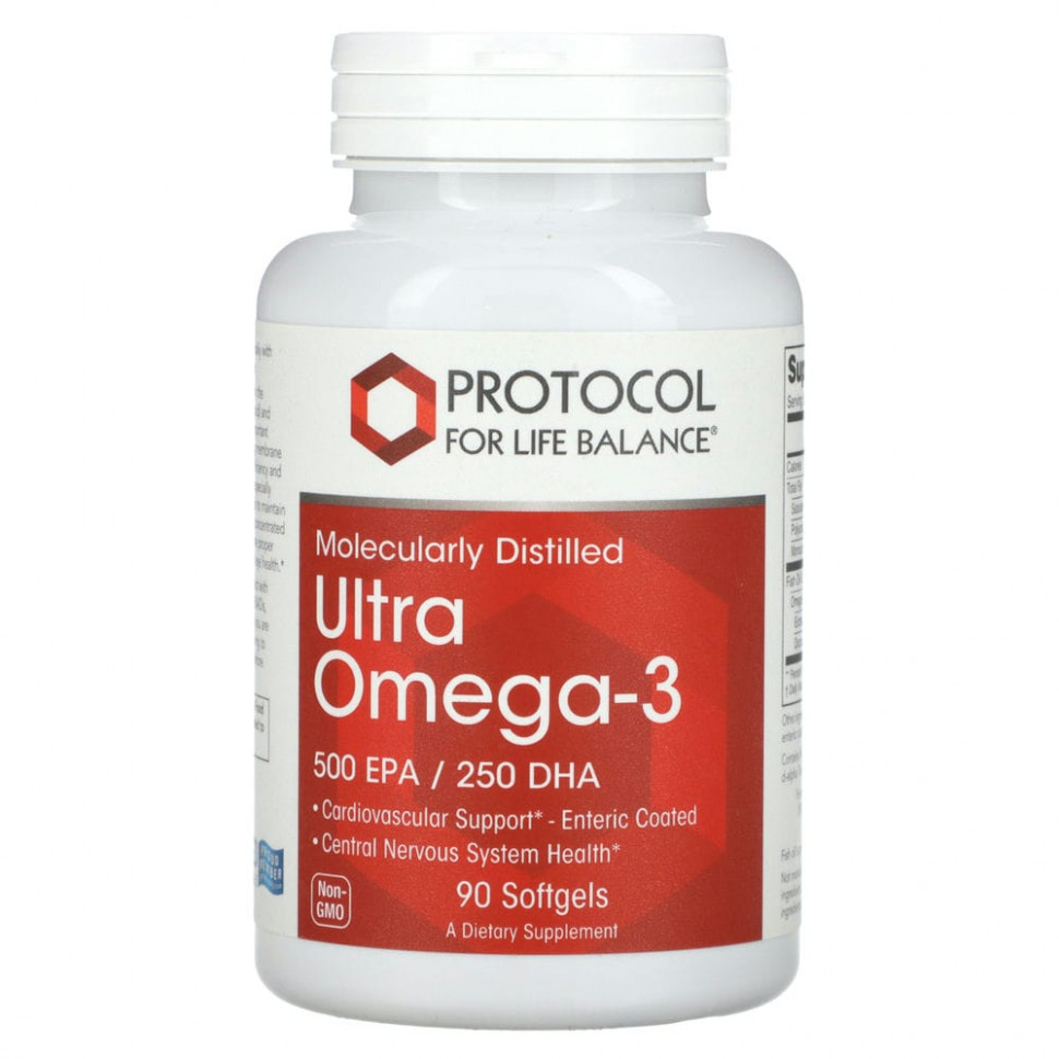  Protocol for Life Balance, Ultra Omega-3, 500  / 250 , 90    Iherb ()
