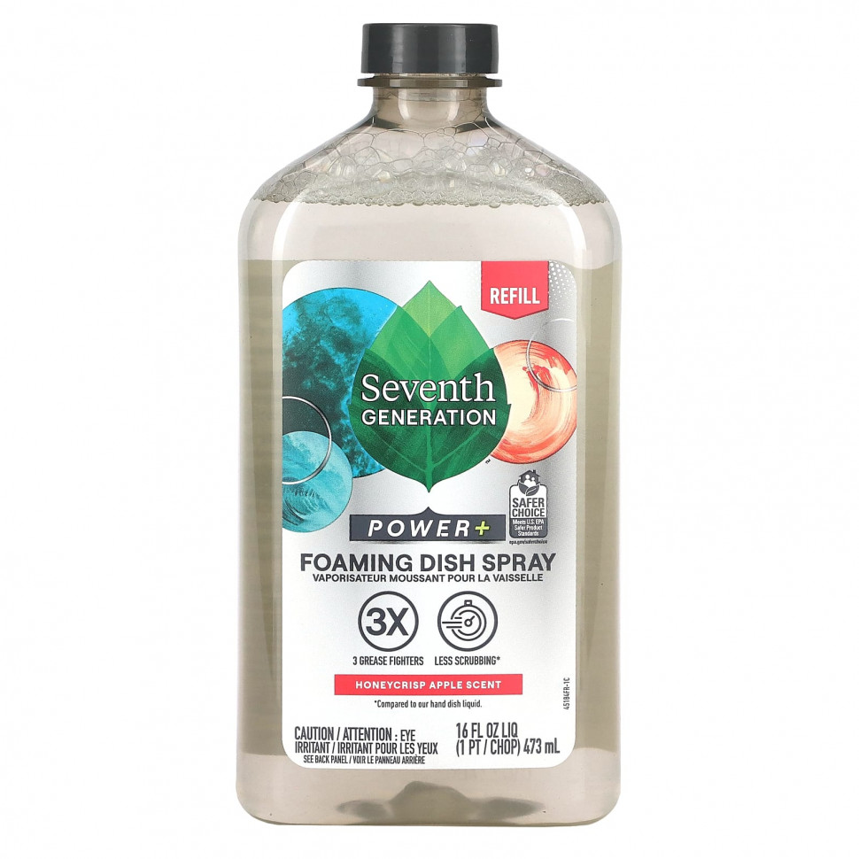 Seventh Generation, Power + Foaming Dish Spray, Refill,  , 473  (16 . )    , -, 