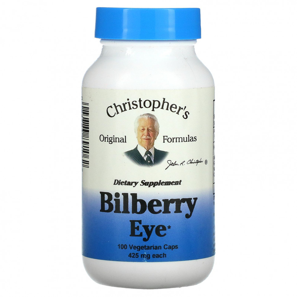Christopher's Original Formulas, Bilberry Eye, 400 mg, 100 Vegetarian Caps    , -, 