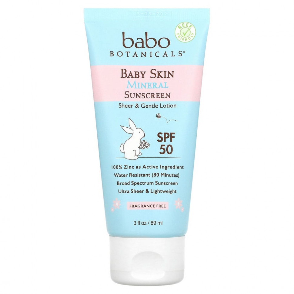 ���������� Babo Botanicals, ��� ������� ����, �������������� ������ �� ����������� ������, SPF 50, 89 ��  Iherb (������)